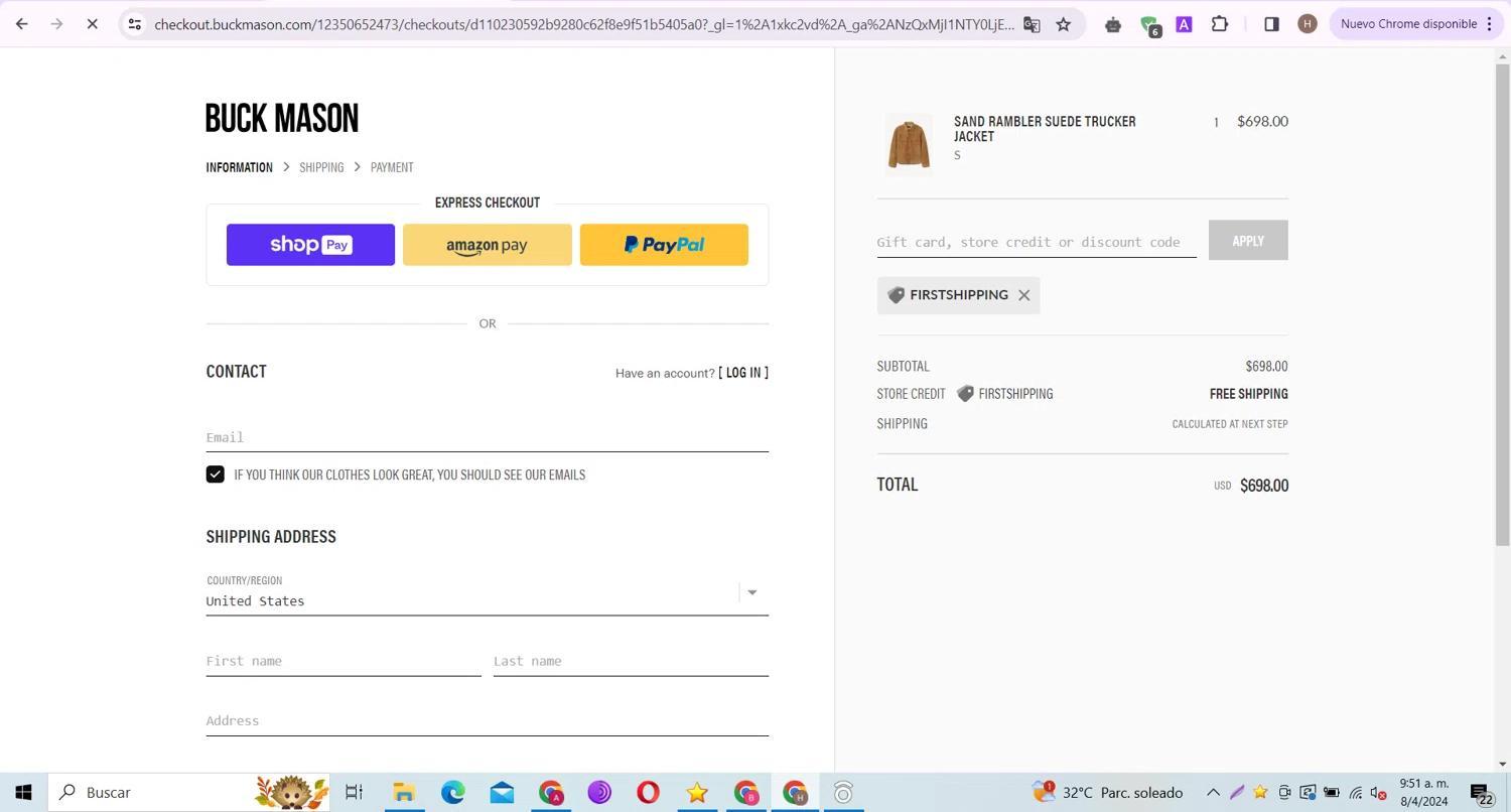 How to apply Buck Mason coupon code